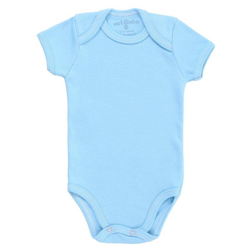 Kit Body Bebê Estilinho Manga Curta Em Suedine 3 Peças Kit Body Bebê Estilinho Manga Curta Em Suedine 3 Peças