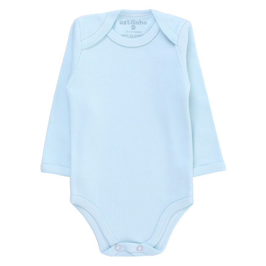 Kit Body Bebê Estilinho Manga Longa Em Suedine 3 Peças Kit Body Bebê Estilinho Manga Longa Em Suedine 3 Peças