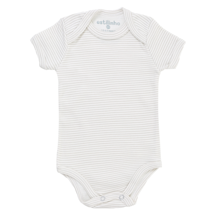 Kit Body Bebê Estilinho Manga Curta Em Suedine 3 Peças Kit Body Bebê Estilinho Manga Curta Em Suedine 3 Peças