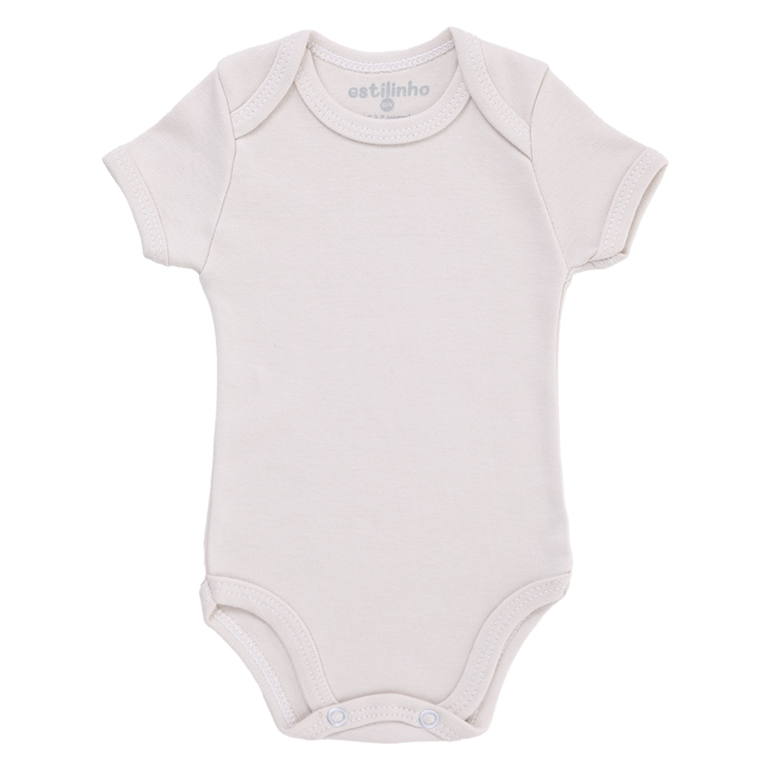 Kit Body Bebê Estilinho Manga Curta Em Suedine 3 Peças Kit Body Bebê Estilinho Manga Curta Em Suedine 3 Peças