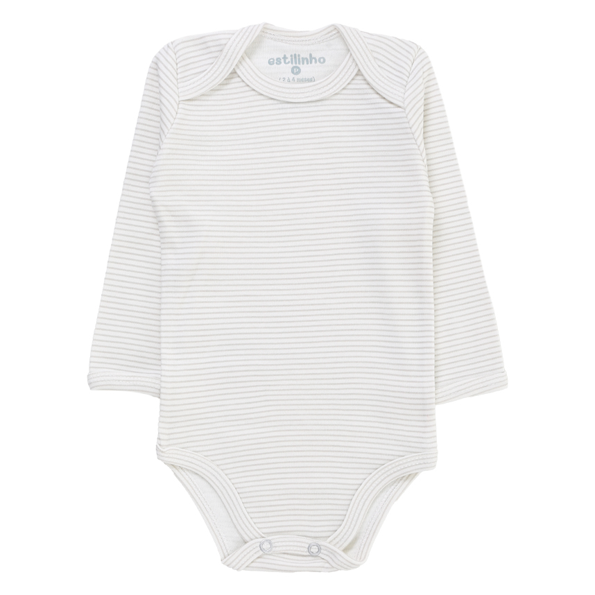 Kit Body Bebê Estilinho Manga Longa Em Suedine 3 Peças Kit Body Bebê Estilinho Manga Longa Em Suedine 3 Peças