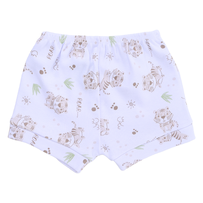 Kit Short Bebê Estilinho Liso E Estampado Em Suedine 3 Peças Kit Short Bebê Estilinho Liso E Estampado Em Suedine 3 Peças