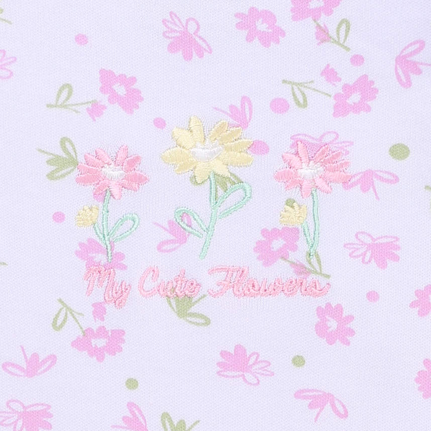 Banho De Sol Estilinho Bordado Flor Em Suedine