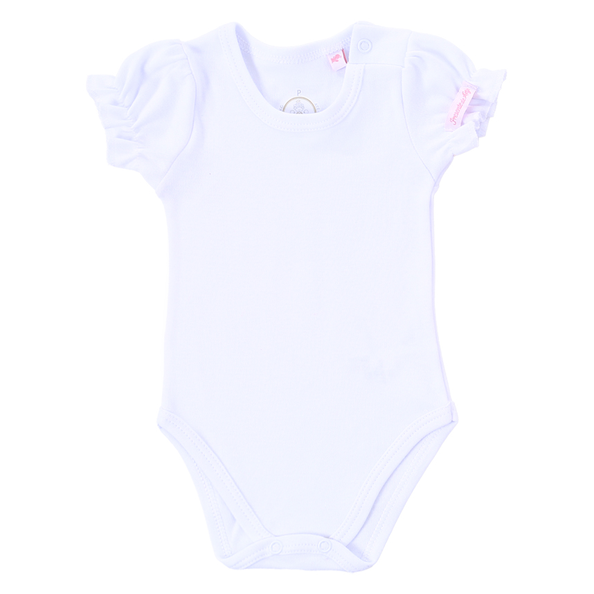 Salopete Bebê Presente De Anjo Body Bordado Tênis 2 Peças