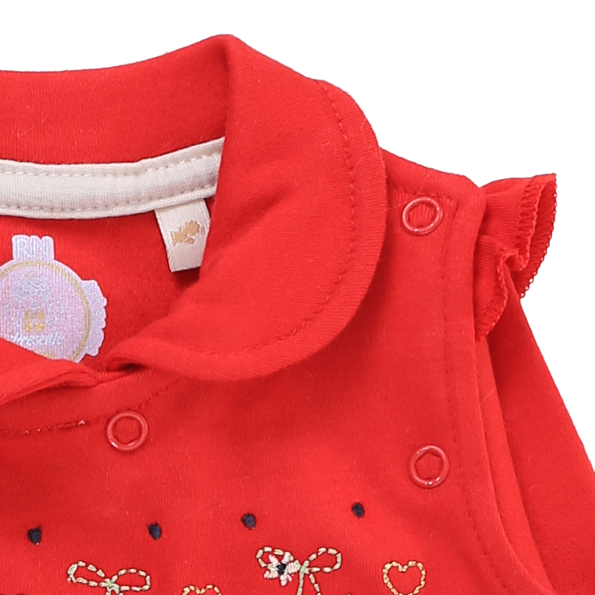 Macacão Longo Bebê Presente De Anjo Bordado Cereja Macacão Longo Bebê Presente De Anjo Bordado Cereja