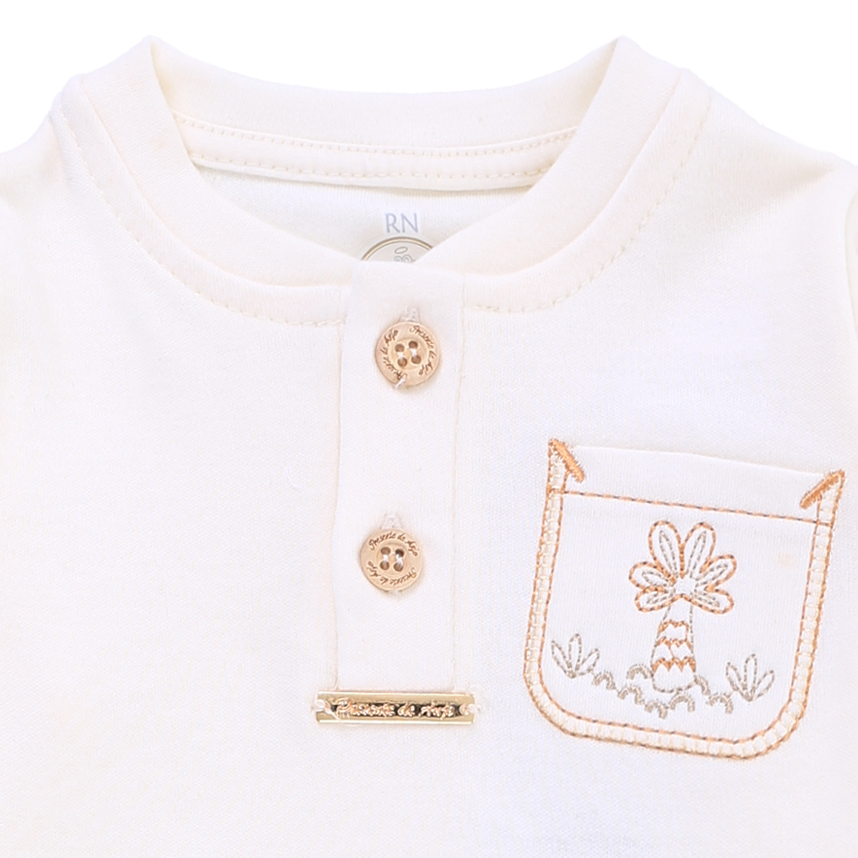 Macacão Longo Bebê Presente De Anjo Bordado Coqueiro Macacão Longo Bebê Presente De Anjo Bordado Coqueiro