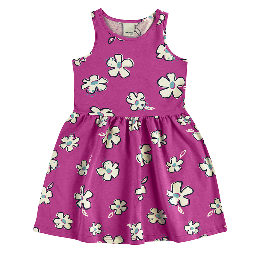 Vestido Infantil Malwee Regata Rodado Em Meia Malha Vestido Infantil Malwee Regata Rodado Em Meia Malha