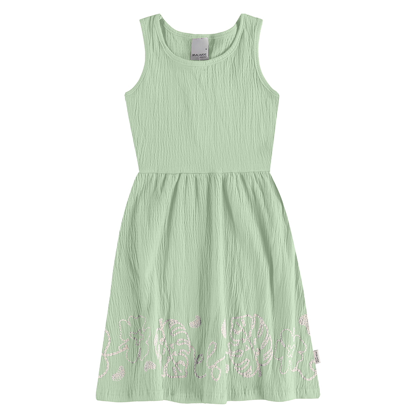 Vestido Infantil Malwee Regata Em Malha Texturizada Vestido Infantil Malwee Regata Em Malha Texturizada