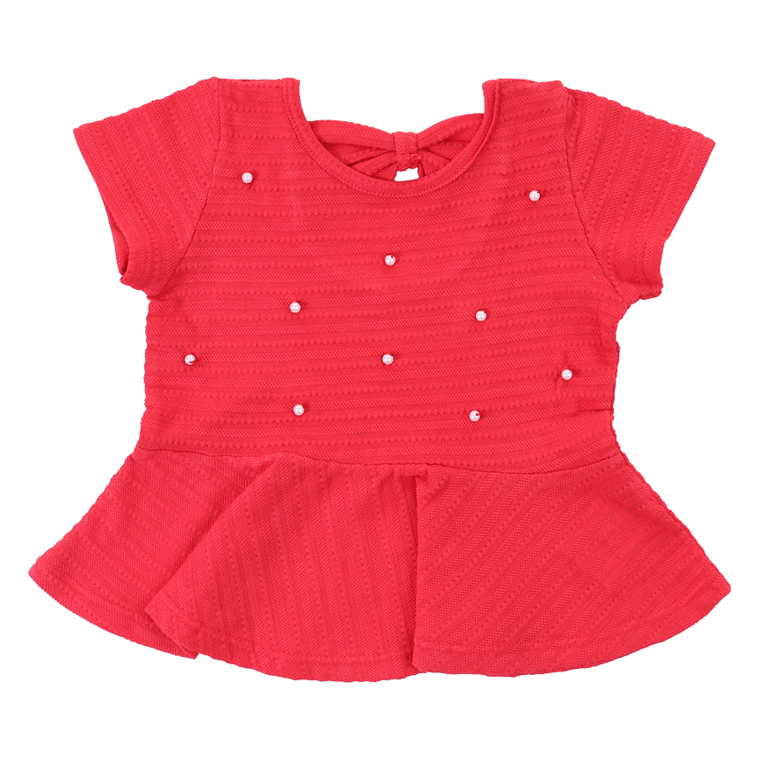 Blusa Infantil Kookabu Manga Curta Maquinetada Com Pérolas