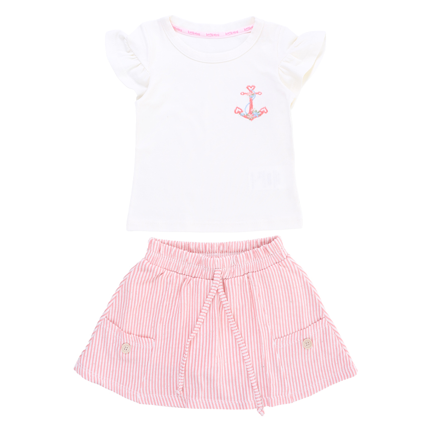 Conjunto Infantil Kookabu Blusa Cotton Bordada E Saia Conjunto Infantil Kookabu Blusa Cotton Bordada E Saia