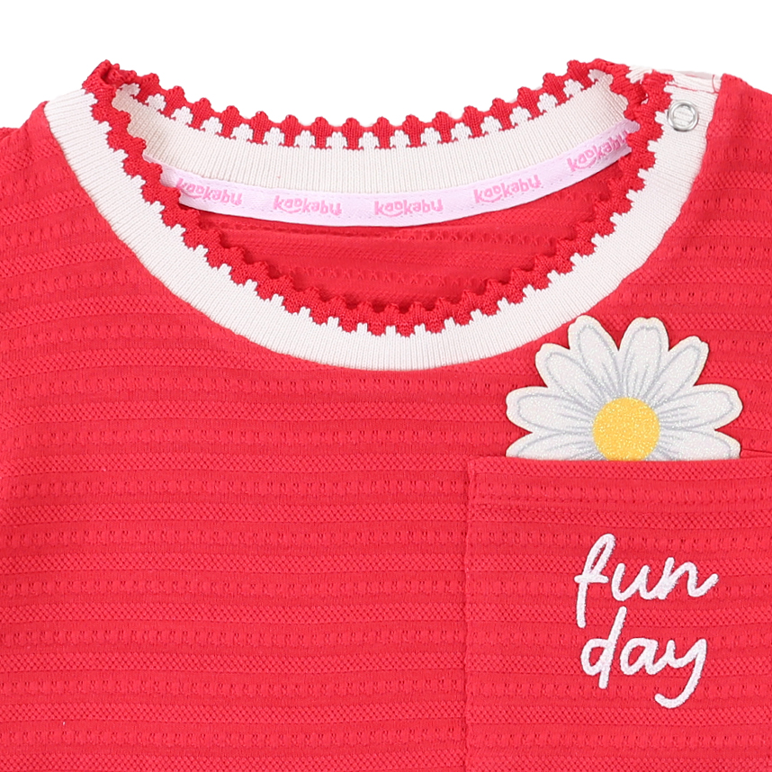 Blusa Infantil Kookabu Em Meia Malha Bordado Flor