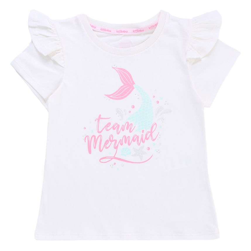 Conjunto Infantil Kookabu Blusa Estampa Sereia E Short Saia Conjunto Infantil Kookabu Blusa Estampa Sereia E Short Saia