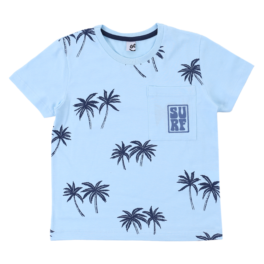 Camiseta Infantil Kookabu  Estampa Coqueiro Em Meia Malha Camiseta Infantil Kookabu  Estampa Coqueiro Em Meia Malha