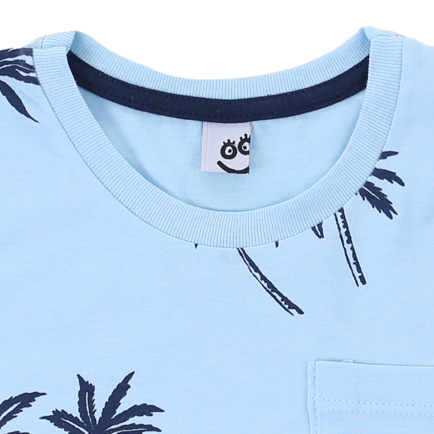 Camiseta Infantil Kookabu  Estampa Coqueiro Em Meia Malha Camiseta Infantil Kookabu  Estampa Coqueiro Em Meia Malha