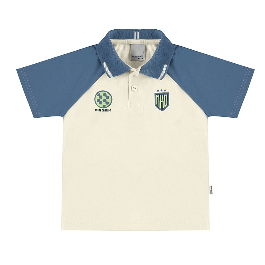 Camiseta Infantil Malwee Manga Curta Gola Polo Meia Malha Camiseta Infantil Malwee Manga Curta Gola Polo Meia Malha