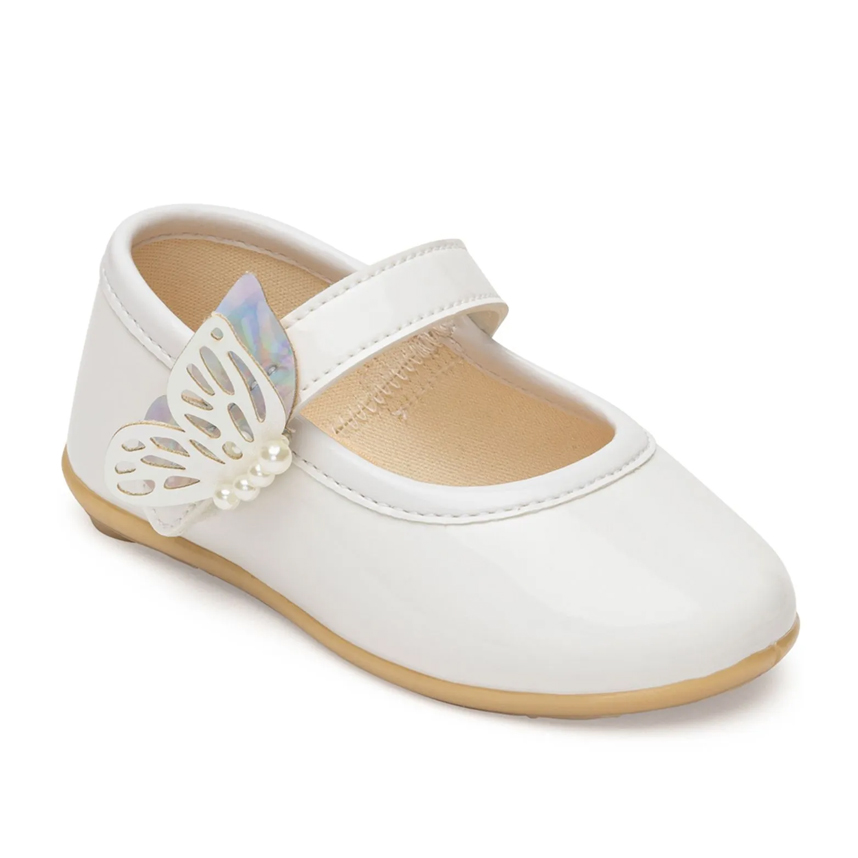 Sapato Bebê Pimpolho Com Velcro Borboleta E Pérola