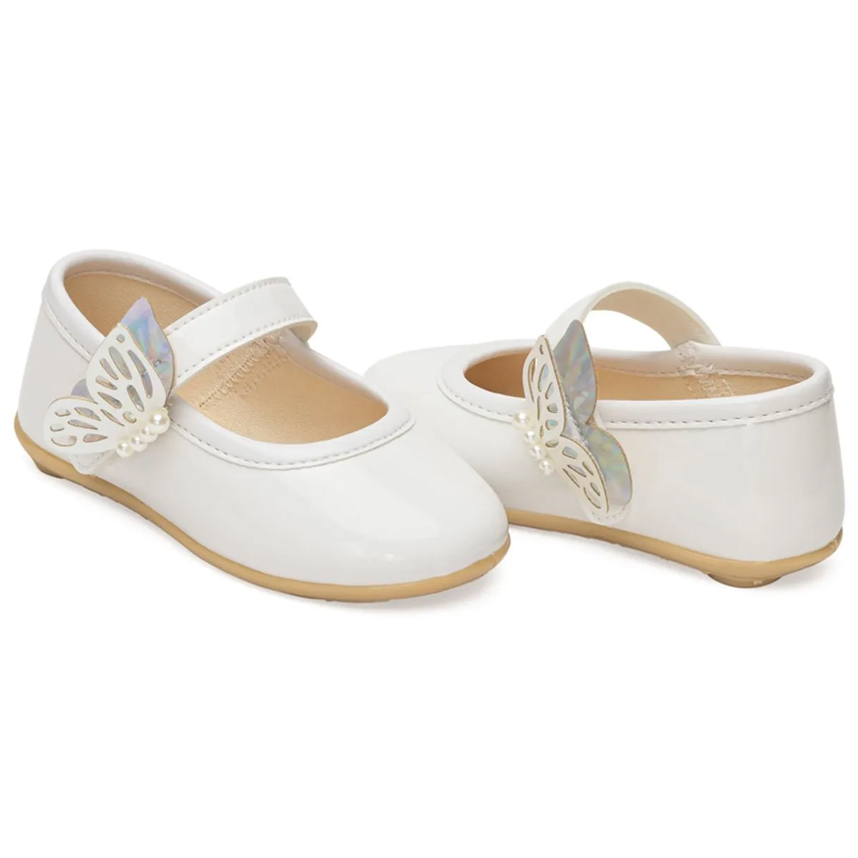 Sapato Bebê Pimpolho Com Velcro Borboleta E Pérola