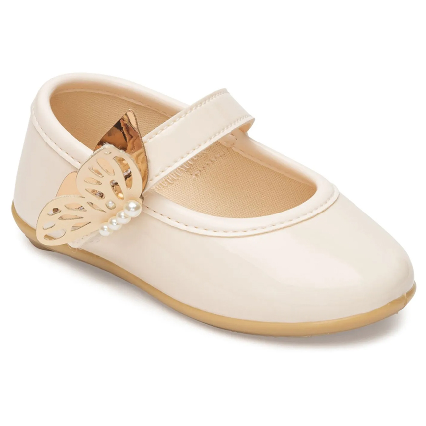 Sapato Bebê Pimpolho Com Velcro Borboleta E Pérola