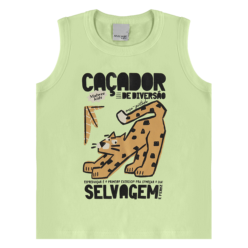 Camiseta Regata Infantil Malwee Estampada Em Meia Malha Camiseta Regata Infantil Malwee Estampada Em Meia Malha