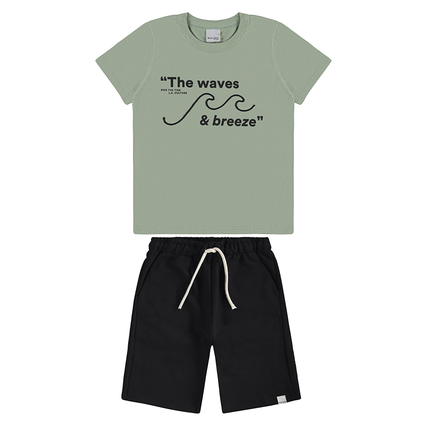 Conjunto Infantil Malwee Camiseta Manga Curta E Bermuda Conjunto Infantil Malwee Camiseta Manga Curta E Bermuda