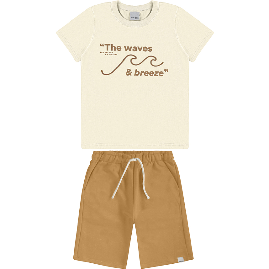 Conjunto Infantil Malwee Camiseta Manga Curta E Bermuda Conjunto Infantil Malwee Camiseta Manga Curta E Bermuda