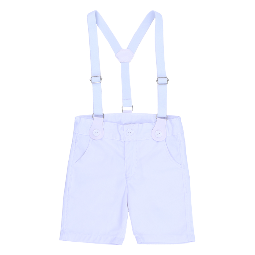 Conjunto Infantil Gijo Kids Camiseta E Bermuda Suspensório