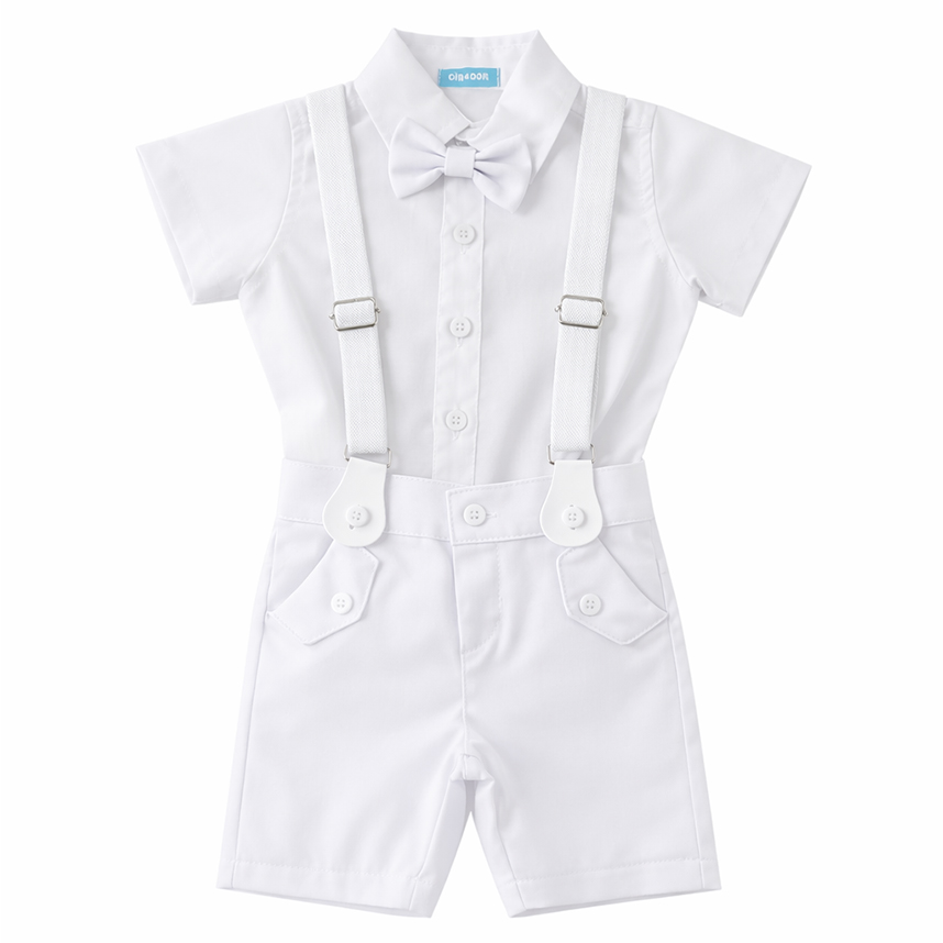 Conjunto Bebê Din Don Camiseta E Bermuda Suspensório