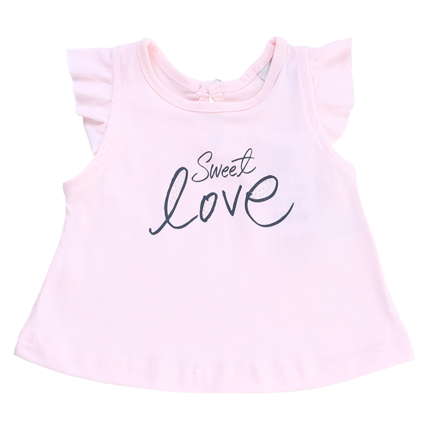 Conjunto Bebê Junkes Blusa Manga Curta E Tapa Fralda 2 Peças