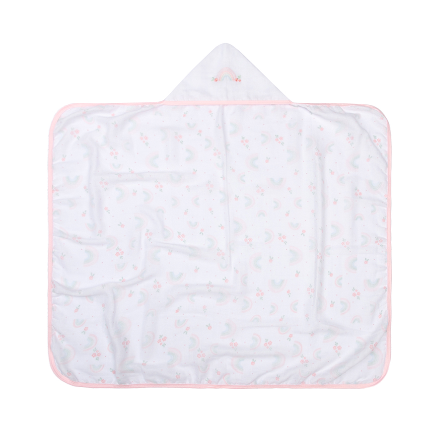 Toalha Capuz Bebê Papi Bordado Fralda Soft Arco Íris Toalha Capuz Bebê Papi Bordado Fralda Soft Arco Íris