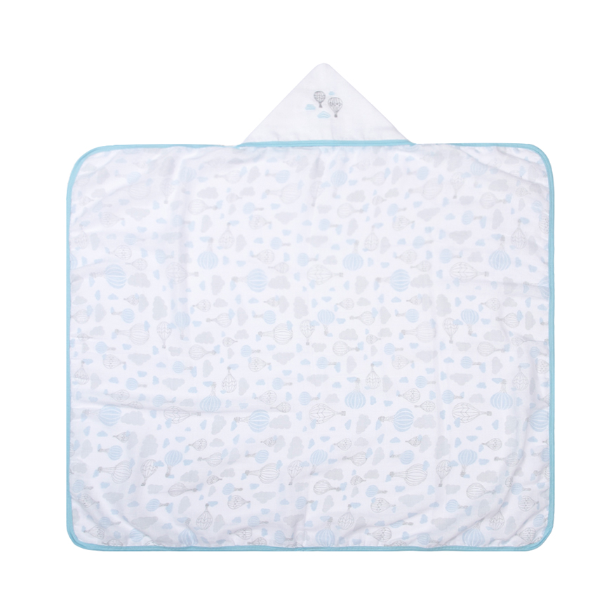 Toalha Capuz Bebê Papi Bordado Fralda Soft Balões Toalha Capuz Bebê Papi Bordado Fralda Soft Balões