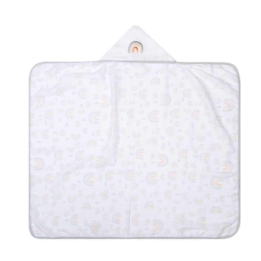 Toalha Capuz Bebê Papi Bordado Fralda Soft Arco íris Toalha Capuz Bebê Papi Bordado Fralda Soft Arco íris