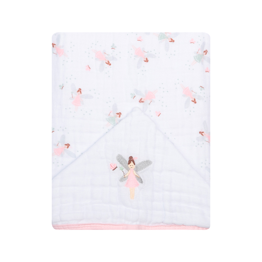 Toalha Com Capuz Bebê Papi Soft Bordado Fadinhas Toalha Com Capuz Bebê Papi Soft Bordado Fadinhas