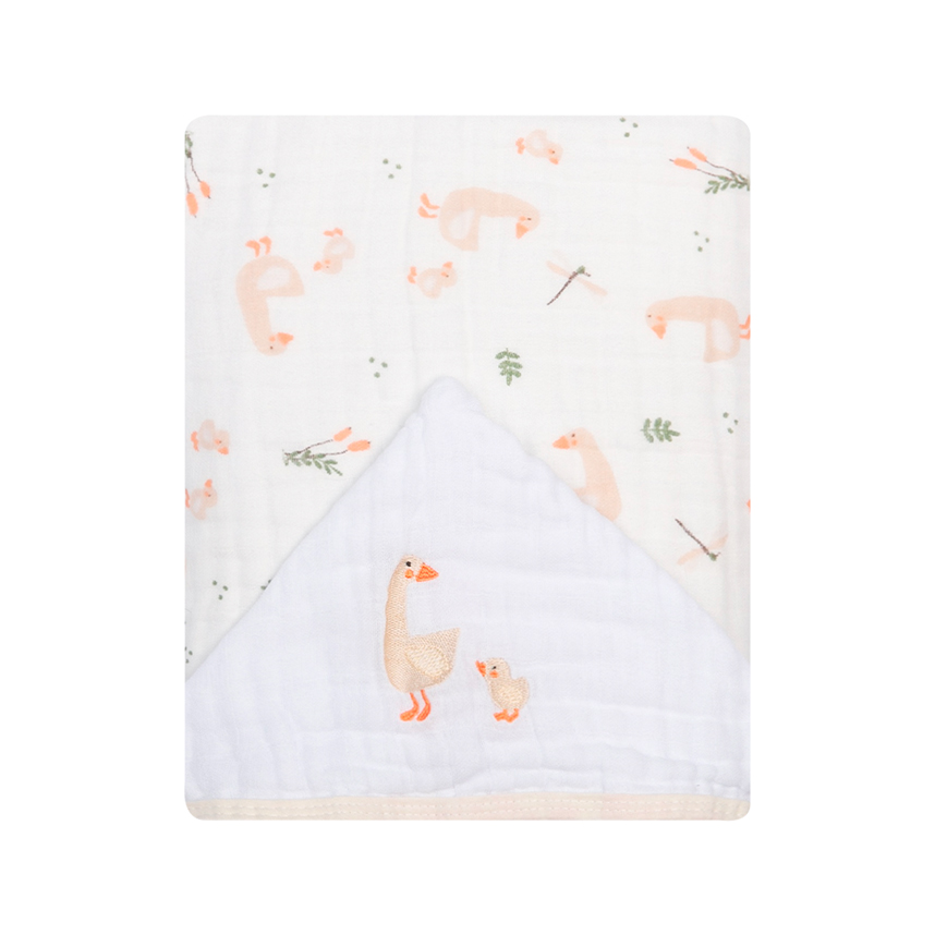 Toalha Com Capuz Bebê Papi Soft Bordado Patinhos Toalha Com Capuz Bebê Papi Soft Bordado Patinhos