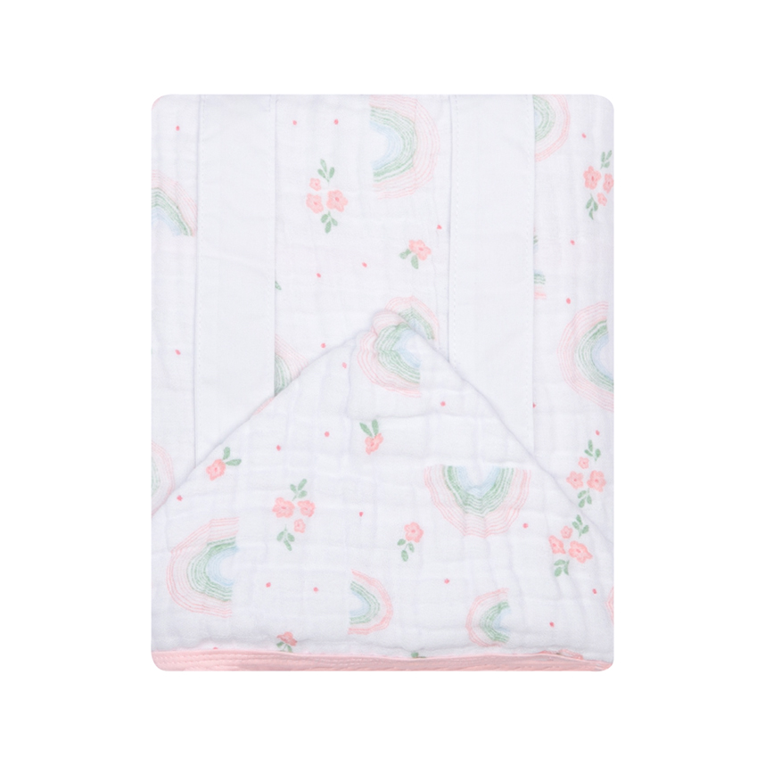 Toalha Com Capuz Bebê Papi Avental Estampa Arco Íris Toalha Com Capuz Bebê Papi Avental Estampa Arco Íris