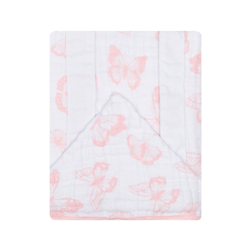 Toalha Com Capuz Bebê Papi Avental Estampa Borboleta Toalha Com Capuz Bebê Papi Avental Estampa Borboleta