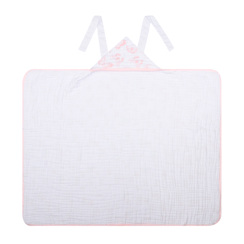 Toalha Com Capuz Bebê Papi Avental Estampa Borboleta Toalha Com Capuz Bebê Papi Avental Estampa Borboleta