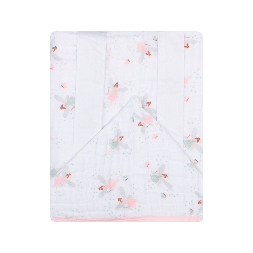 Toalha Com Capuz Bebê Papi Avental Estampa Fadas