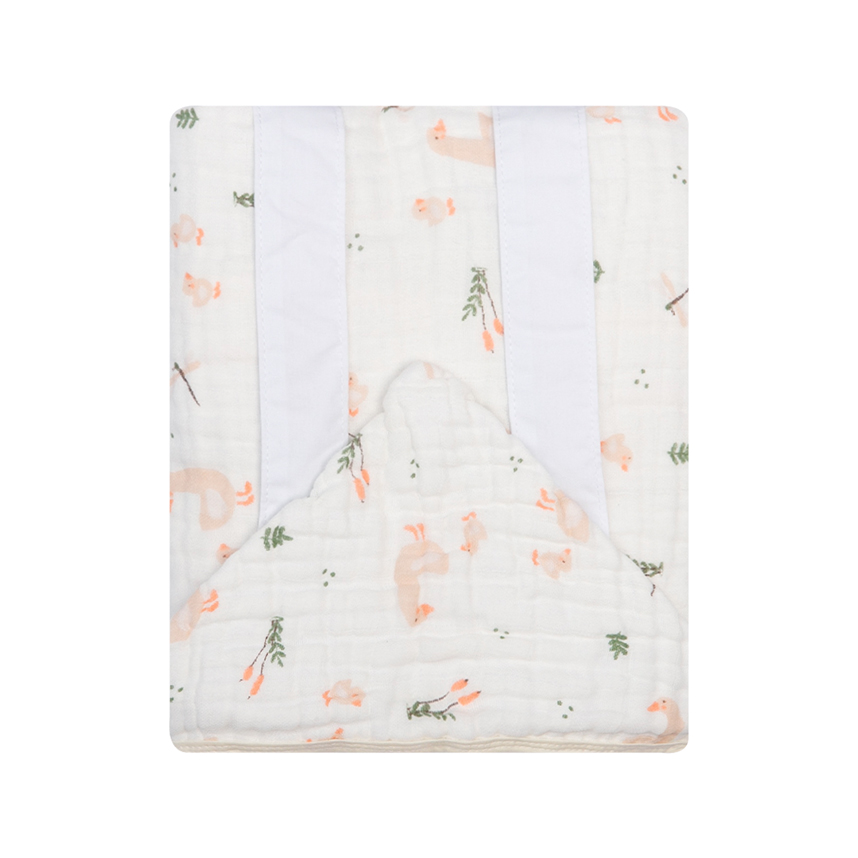 Toalha Com Capuz Bebê Papi Avental Estampa Patinhos