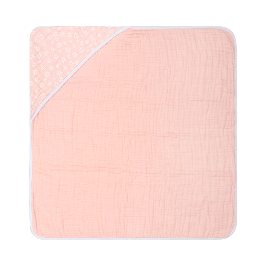 Toalha Com Capuz Bebê Papi Soft Tinta Estampa Flores