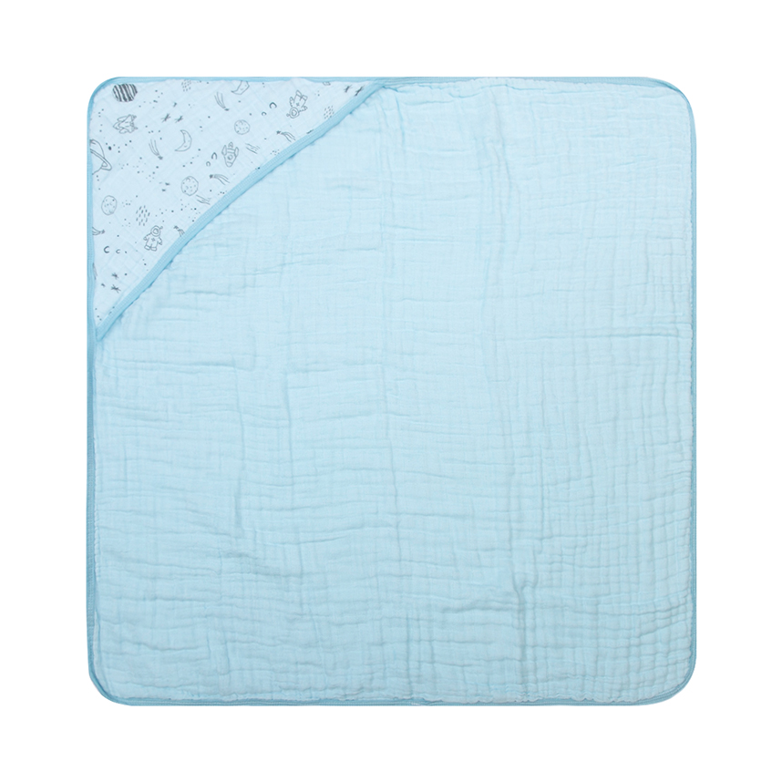 Toalha Com Capuz Bebê Papi Soft Tinta Estampa Espaço