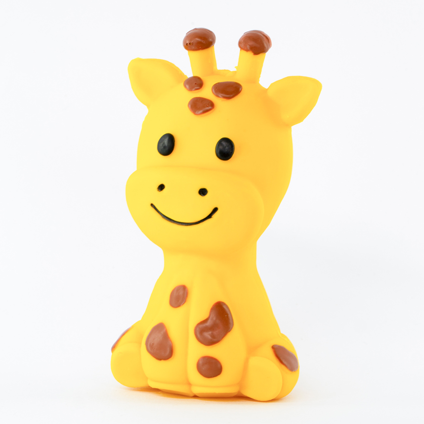 Mordedor Textoy Bebê Girafa Manchinha Amarelo