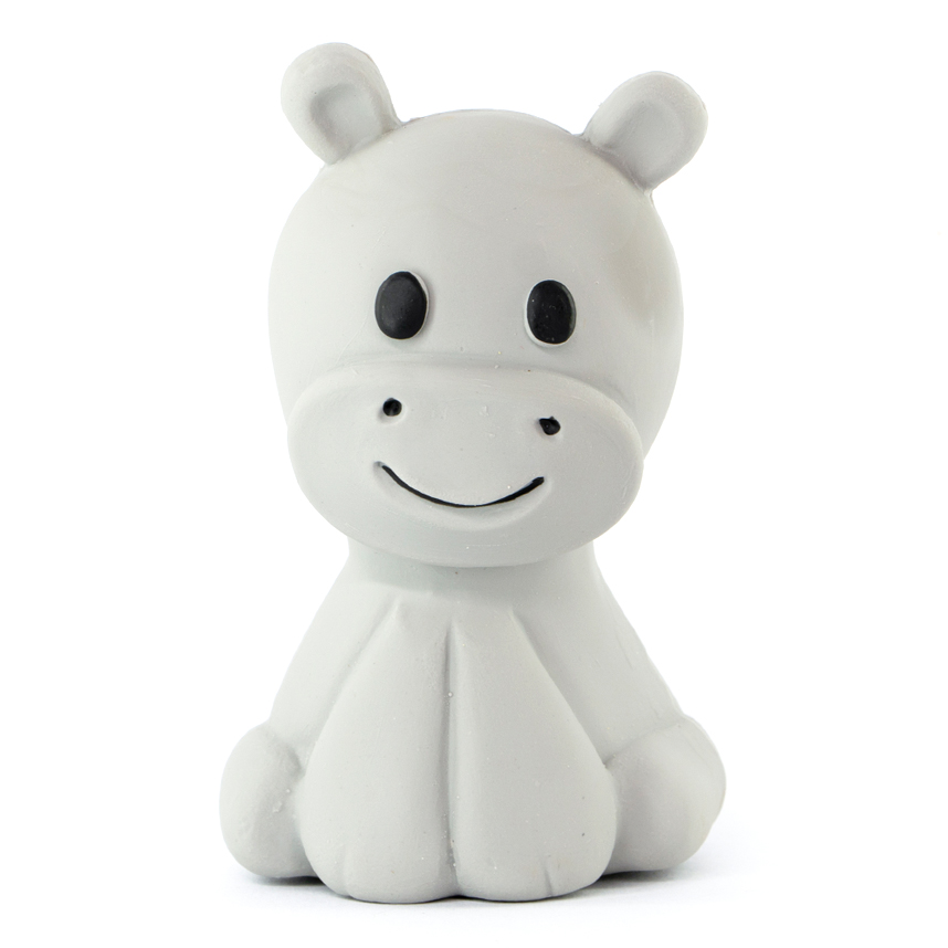 Mordedor Textoy Bebê Hipopótamo Lilo Cinza