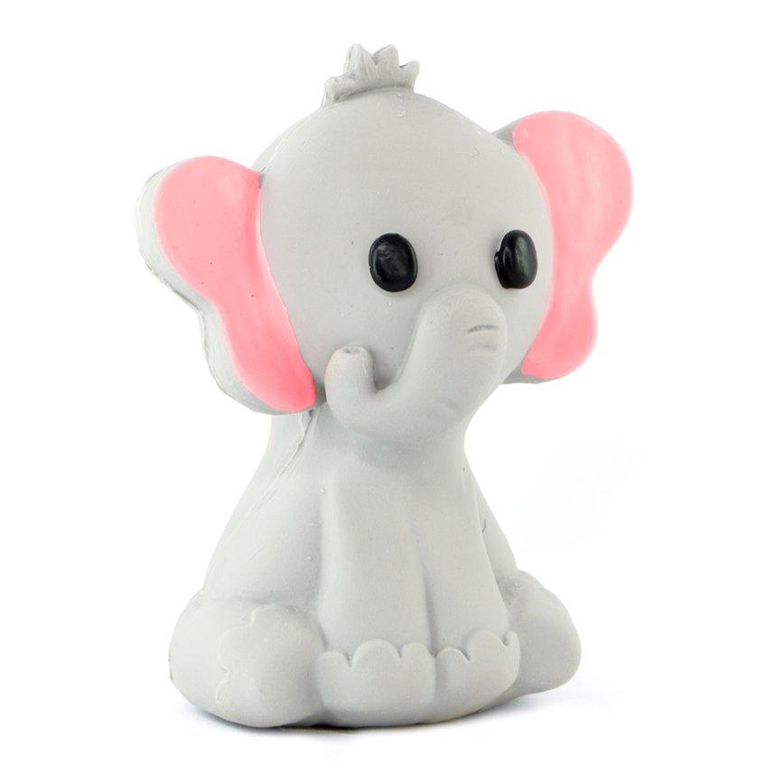 Mordedor Textoy Bebê Elefante Fante Cinza