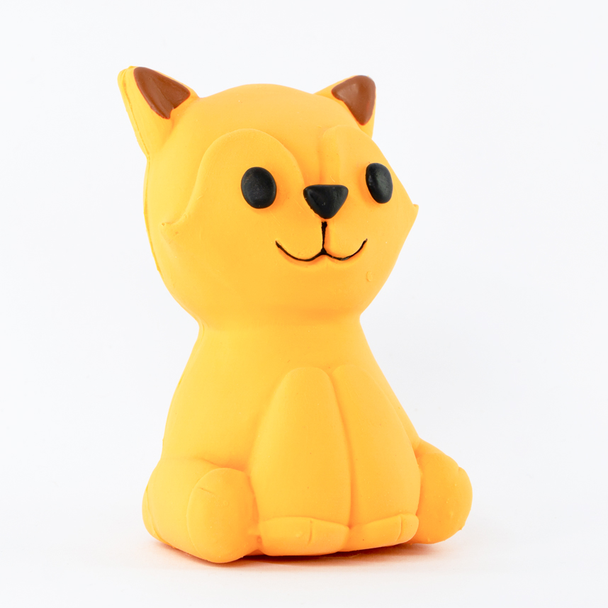 Mordedor Textoy Bebê Raposa Faísca Laranja