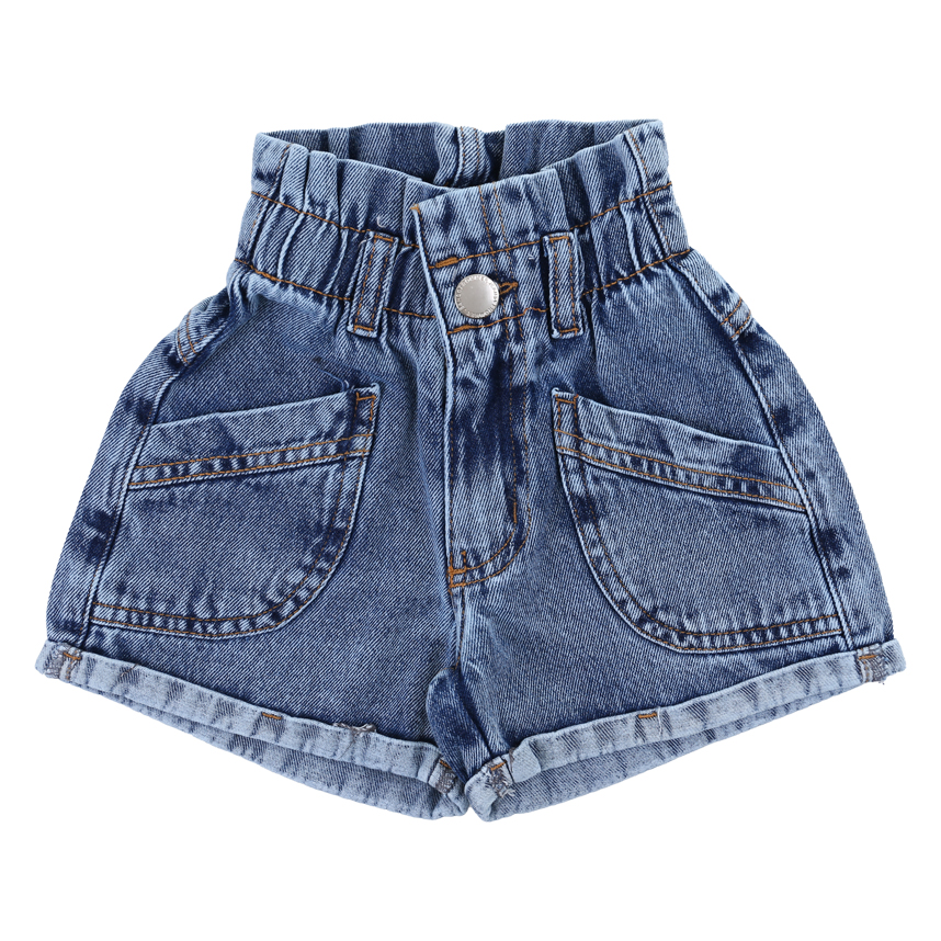 Short Jeans Juvenil Frommer Cós Elástico Com Cordão Short Jeans Juvenil Frommer Cós Elástico Com Cordão