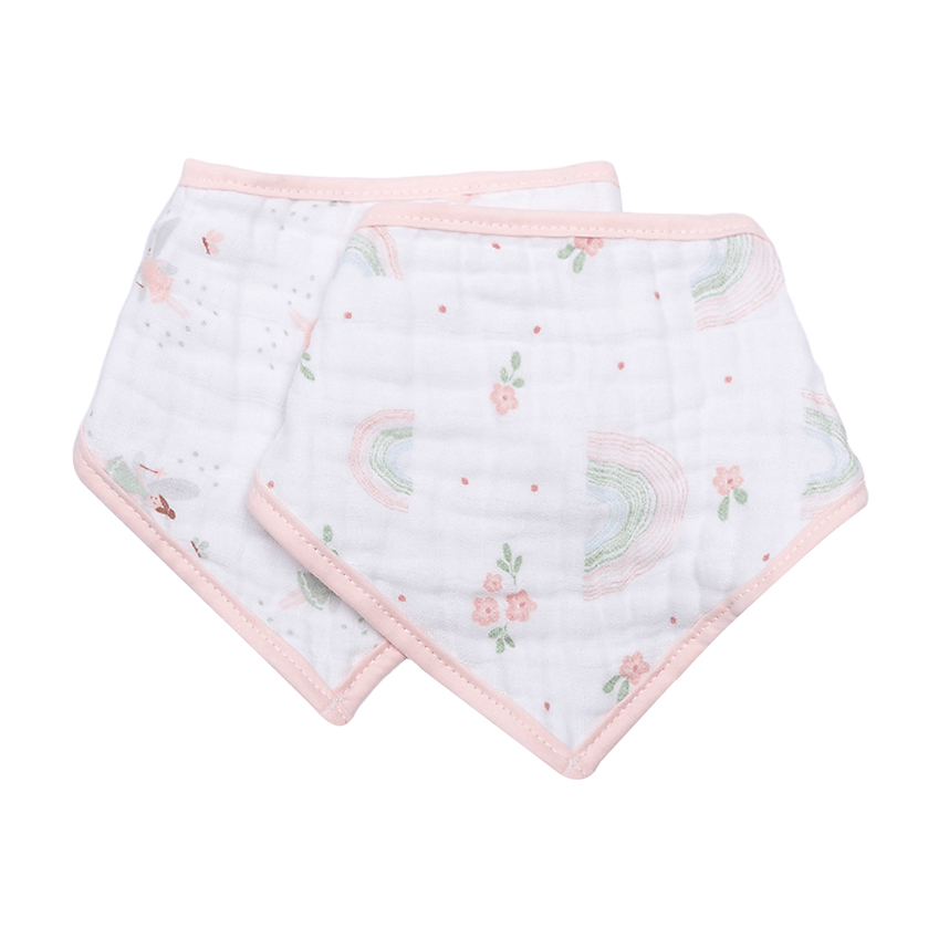 Babador Papi Estampa Arco Íris Bandana Soft 2 Peças