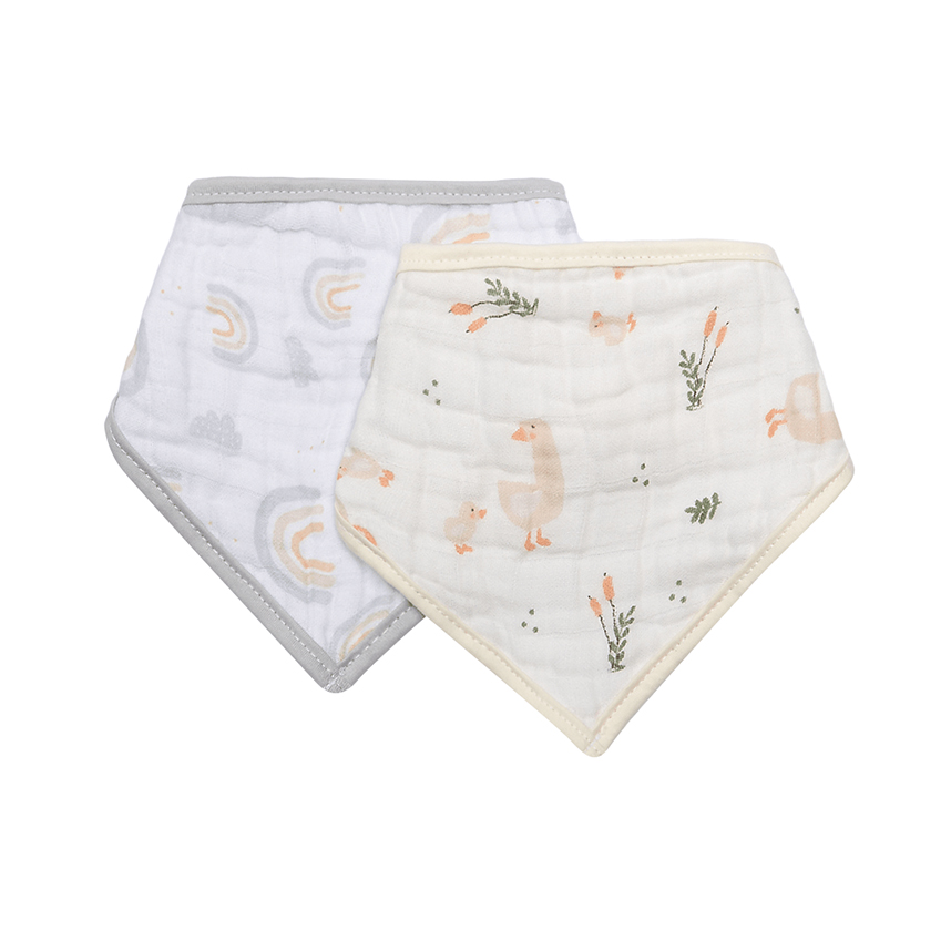 Babador Papi Bandana  Estampa Patinhos Soft 2 Peças Babador Papi Bandana  Estampa Patinhos Soft 2 Peças
