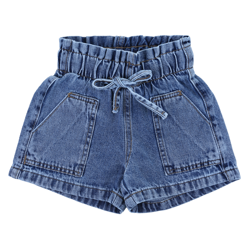 Short Jeans Infantil Frommer Cós Elástico Com Cordão Short Jeans Infantil Frommer Cós Elástico Com Cordão