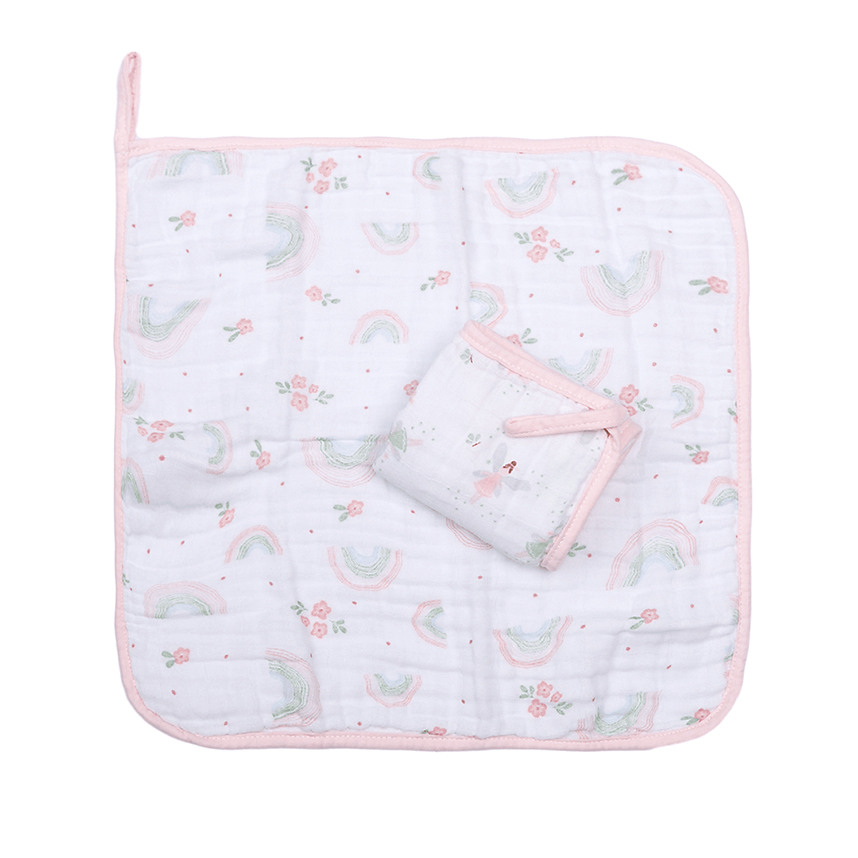 Pano De Boca Bebê Papi Com Prendedor Fada 2 Peças Pano De Boca Bebê Papi Com Prendedor Fada 2 Peças