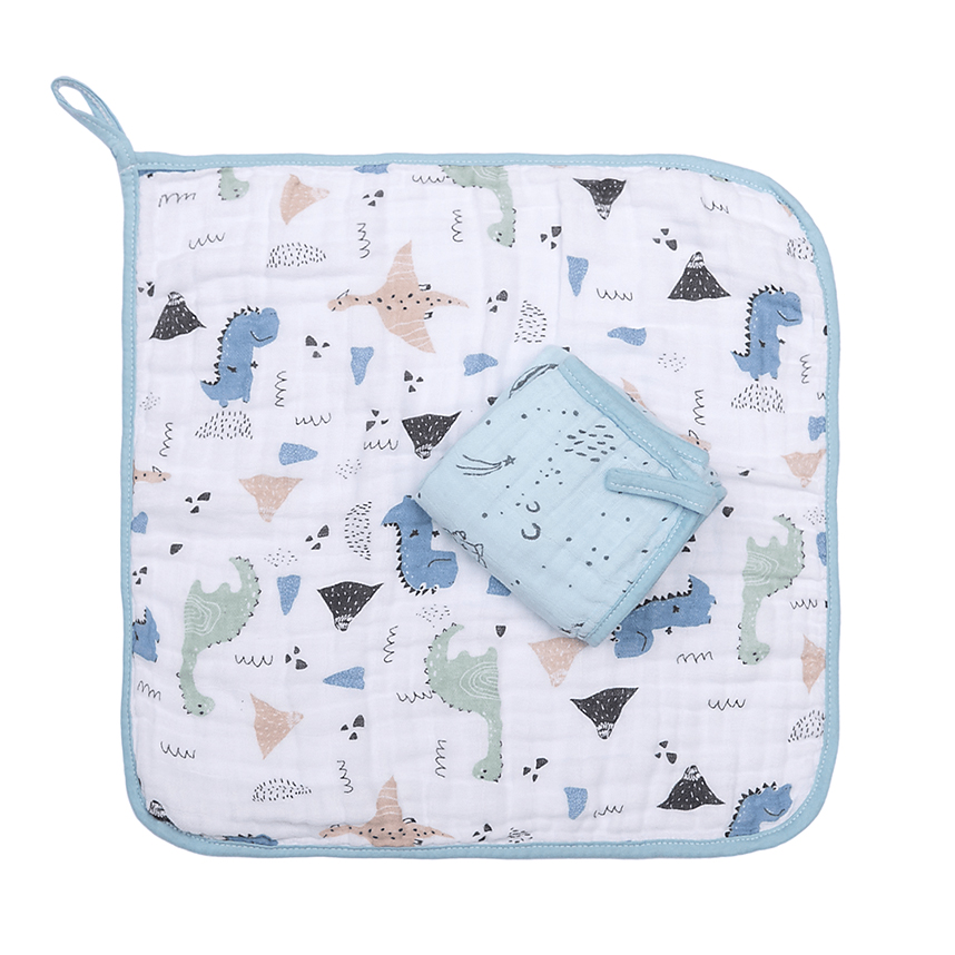 Pano De Boca Bebê Papi Com Prendedor Dinossauro 2 Peças Pano De Boca Bebê Papi Com Prendedor Dinossauro 2 Peças